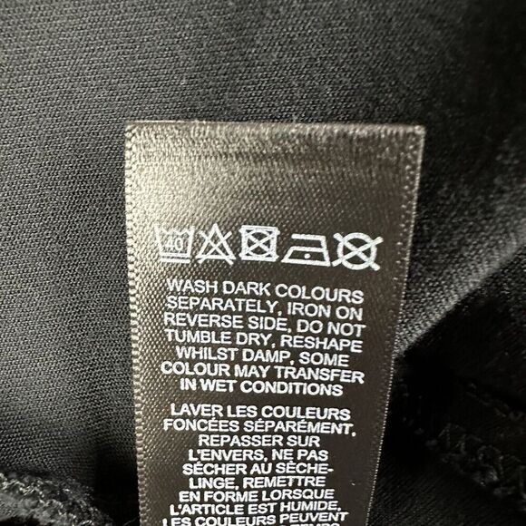 ASOS Wrap Dress Womens 10 Black Layered Tie Front Flowy Basic Minimalist - Picture 16 of 16